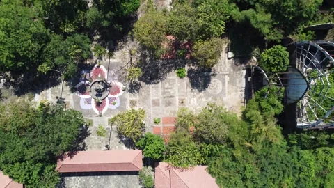 Entrance square topdown ascend Stock Footage 329891997