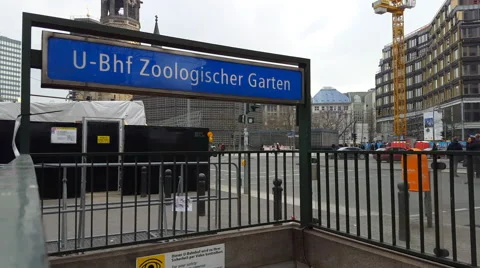 Entrance To Subway Station Ubahn Zoologischer Garten Sign Berlin