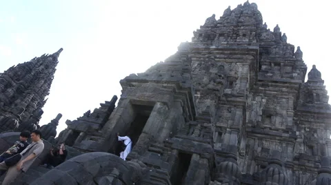 Entrance to the temple of Prambanan in Java Stock Footage 49960921