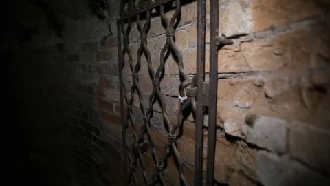 The entrance to the underground catacombs Stock Footage 75284932