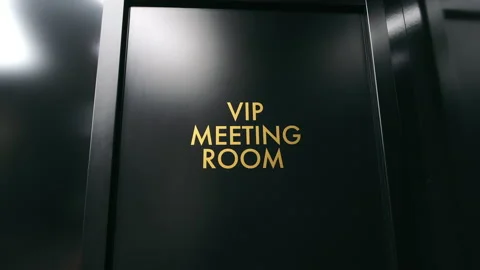 Entrance to the VIP meeting room. Room d... | Stock Video | Pond5