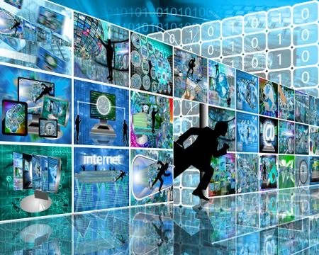 Entrance in the wall Illustrazione stock