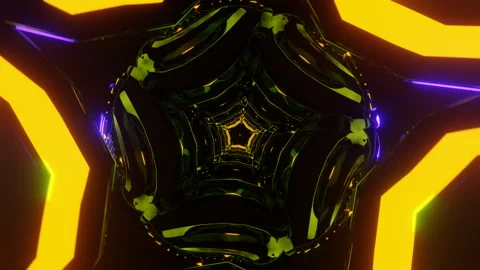 An entrancing tapestry of psychedelic patterns in an abstract setting. Stock Footage 254102741