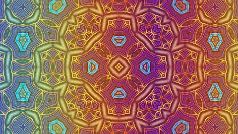 Entrancing Tapestry: Seamless Loop Background with Morphing Patterns (40 sec, 4K Stock Footage 268769016