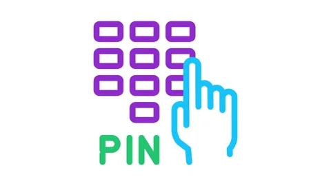 Entre pin code Icon Animation Stock Footage 145272735