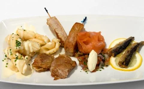 Entree Tasting Plate Foto stock