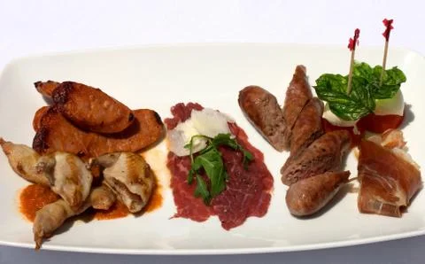 Entree Tasting Plate Stock Photos