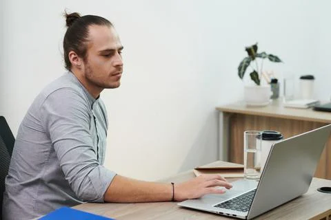 Entrepreneur Checking E-mails Stock Photos