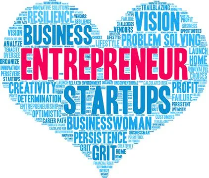 Entrepreneur Word Cloud Stock Illustration