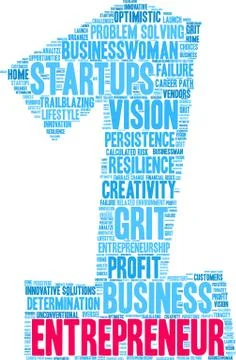 Entrepreneur Word Cloud Stock Illustration