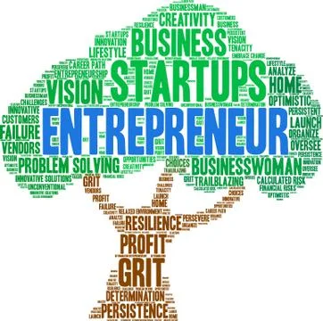 Entrepreneur Word Cloud Illustrazione stock