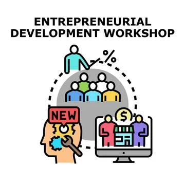 Entrepreneurial development workshop training business startup concept Stock Illustration