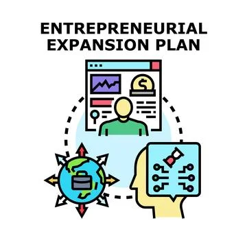 Entrepreneurial expansion plan vector concept illustration Illustrazione stock