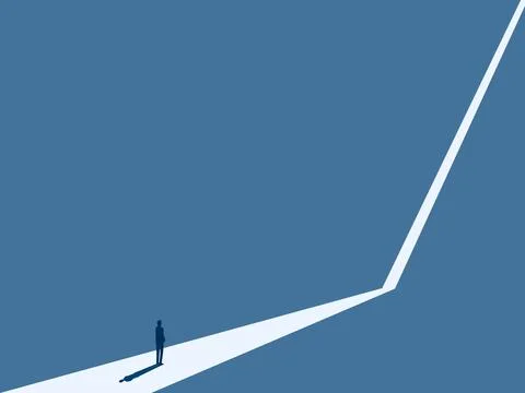 Entrepreneurs anticipate the future on a path of exponential growth Illustrazione stock
