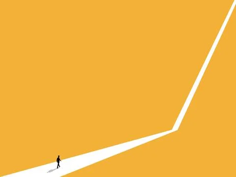 Entrepreneurs are on a path of exponential growth Illustrazione stock