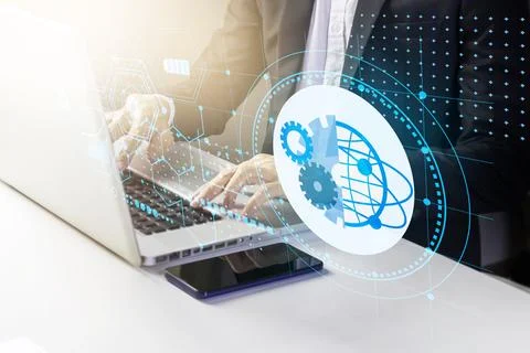 Entrepreneurs modify systems and technology for profit. Stock Photos