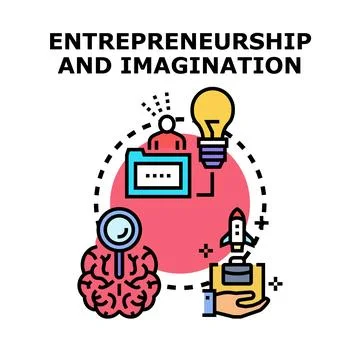 Entrepreneurship and imagination vector concept illustration イラスト素材