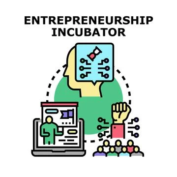 Entrepreneurship incubator program nurturing new business ideas Stock Illustration