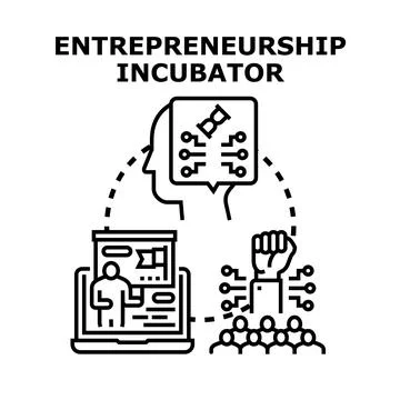 Entrepreneurship incubator program nurturing new business ideas Stock Illustration