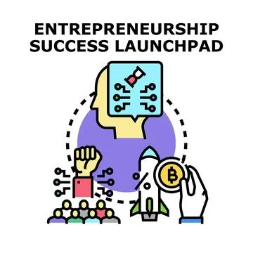 Entrepreneurship success launchpad concept vector Illustrazione stock