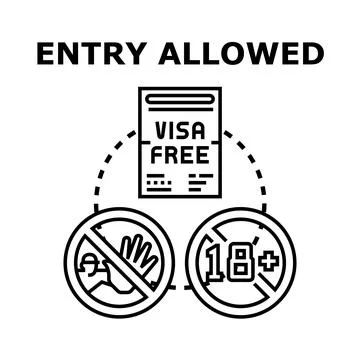 Entry allowed visa free age restriction avoidance 스톡 일러스트