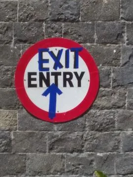 Entry and exit point Stock Photos