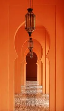Entry arch in architecture morocco style Stock Photos