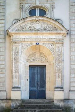 The entry of the Architecture building Stock Photos