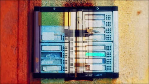 Entry bells and intercoms sequence Video stock 233842681