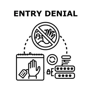 Entry denial concept preventing unauthorized access Stock Illustration