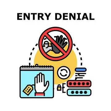 Entry denial concept preventing unauthorized access Stock Illustration