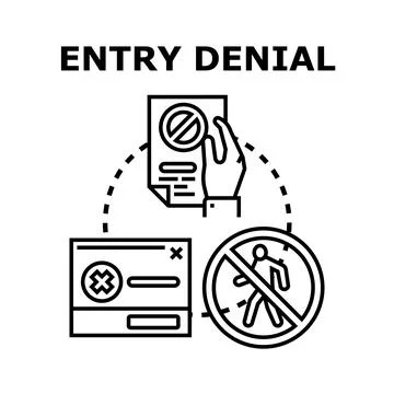 Entry denial process blocking access and permission Stockillustratie