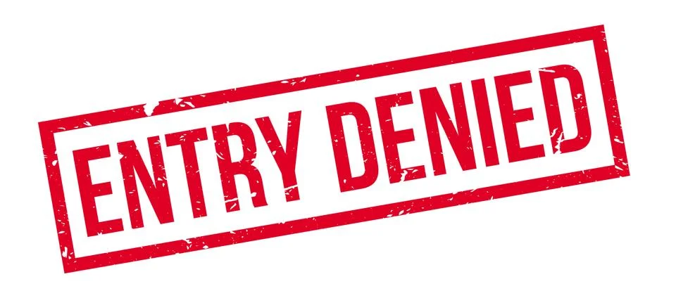Entry Denied rubber stamp Stock Illustration