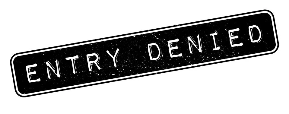 Entry Denied rubber stamp Stock Illustration