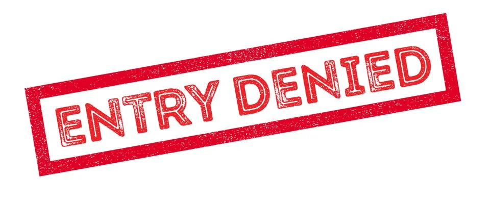Entry Denied rubber stamp Stock Illustration