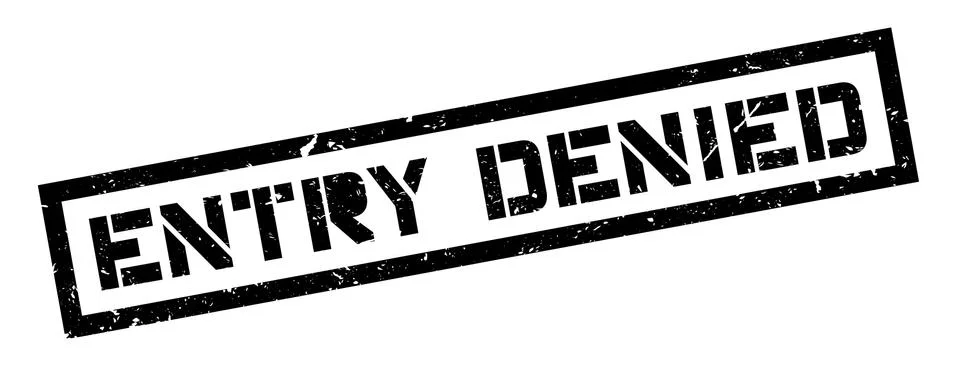 Entry Denied rubber stamp Stock Illustration