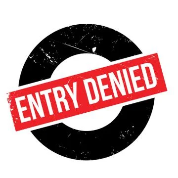 Entry Denied rubber stamp Stock Illustration