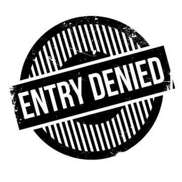 Entry Denied rubber stamp Stock Illustration