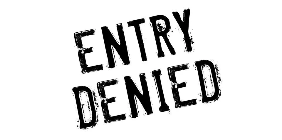 Entry Denied rubber stamp Stock Illustration