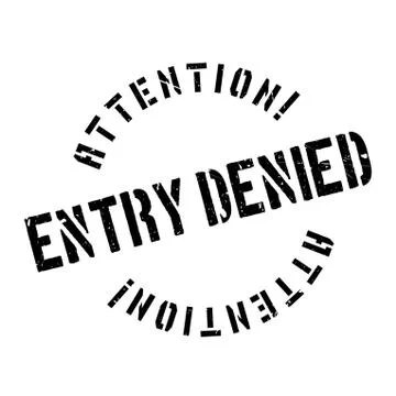 Entry Denied rubber stamp Stock Illustration