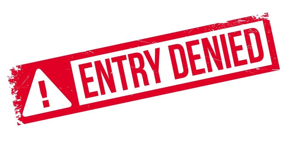 Entry Denied rubber stamp Stock Illustration