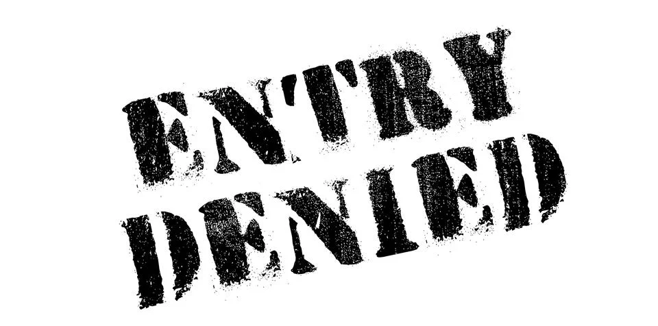 Entry Denied rubber stamp Stock Illustration