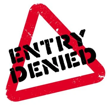 Entry Denied rubber stamp Stock Illustration