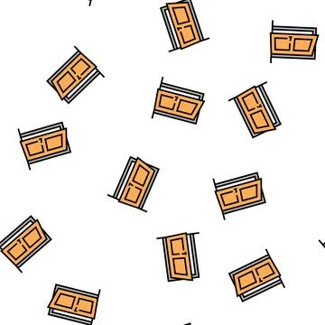 Entry door vector seamless pattern Stock Illustration