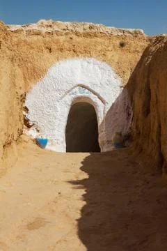 Entry into dwelling Berbers Stock Photos