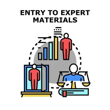 Entry to expert knowledge materials and professional growth Stock Illustration