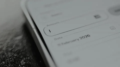 Entry field to indicate the Amount of money for transaction, financial Stock Footage 328884338