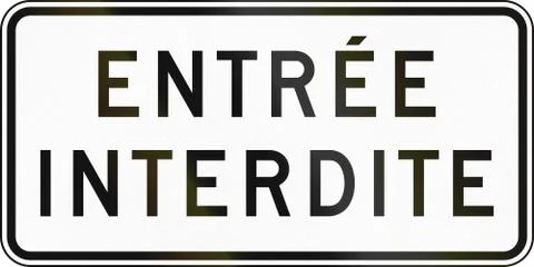 Entry Forbidden in Canada Stock Illustration