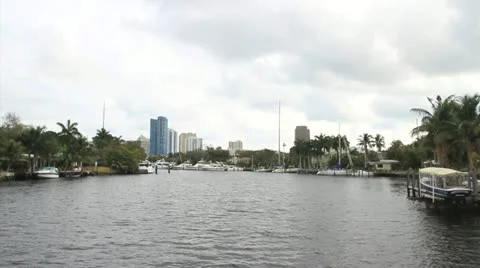 Entry in to Fort Lauderdale Stock Footage 10979420