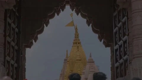 Entry gate kashi vishwanath temple new corridor in varanasi Stock Footage 220906180